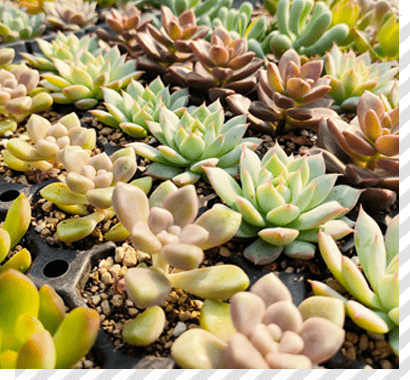 多肉植物の苗の写真